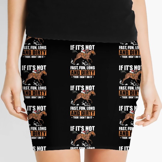 Horse Riding Funny Endurance Riding Women's Mini Skirts