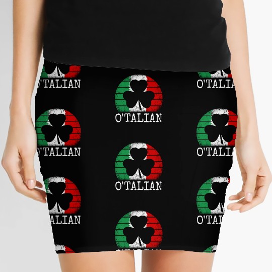 O'talian St. Patrick Italian Pride Italy Flag Women's Mini Skirts