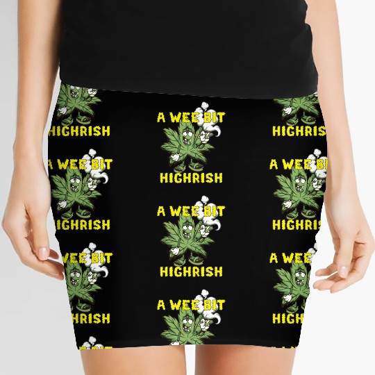 Funny Weed Marijuana St Patricks Day Women's Mini Skirts