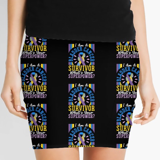Bladder Cancer Survivor Bladder Cancer Awareness Women's Mini Skirts