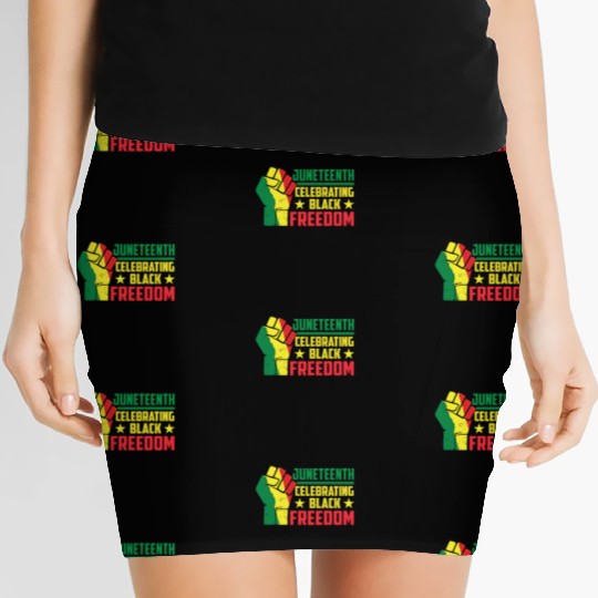 Juneteenth Celebrating Black Freedom Africa 1865 Women's Mini Skirts
