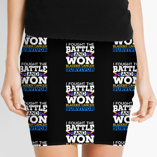Fought The Battle And Won Bladder Cancer Survivor Women's Mini Skirts