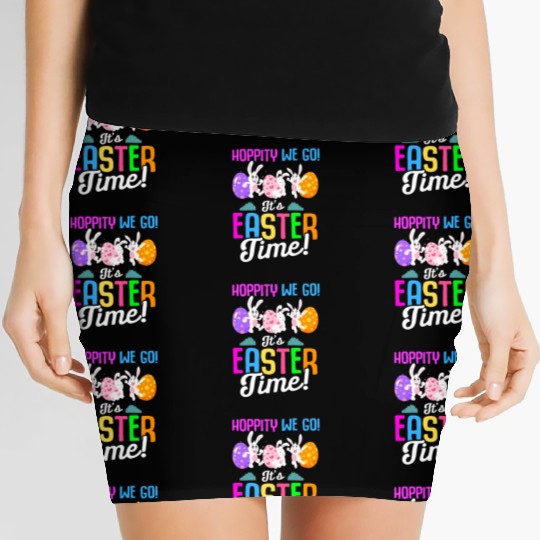 Easter Rabbit Easter Bunny Flowers Eggs Women's Mini Skirts