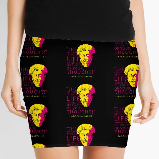 Marcus Aurelius Stoic Philosophy Quote Women's Mini Skirts