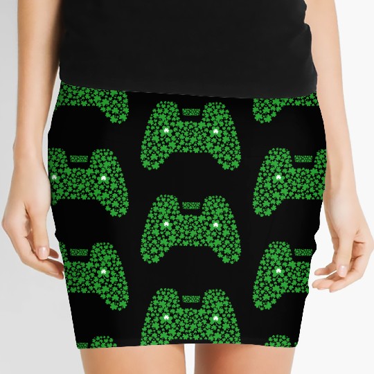 Lucky Gamer St. Patrick's Day Women's Mini Skirts for gift