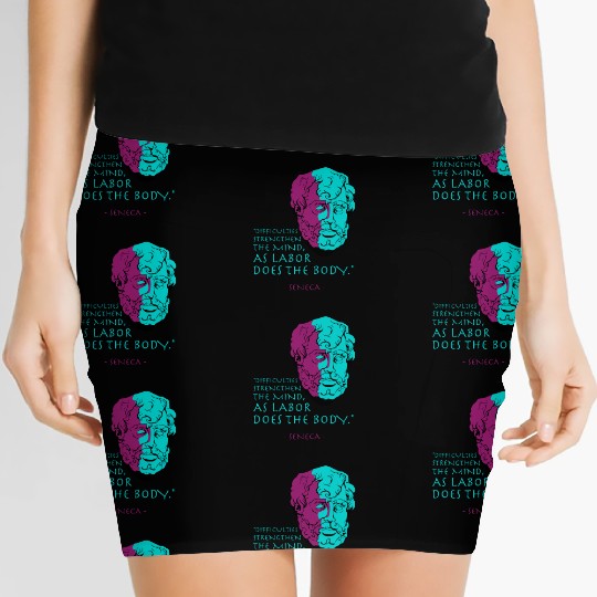 Seneca Stoic Philosophy Quote Women's Mini Skirts