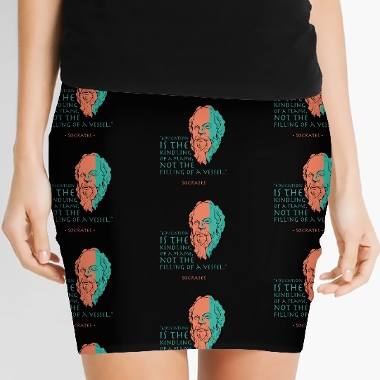 Socrates Stoic Philosophy Quote Women's Mini Skirts