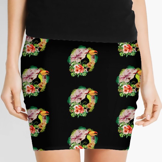Toucan's Magic - Tropical Bird Witchcraft Women's Mini Skirts