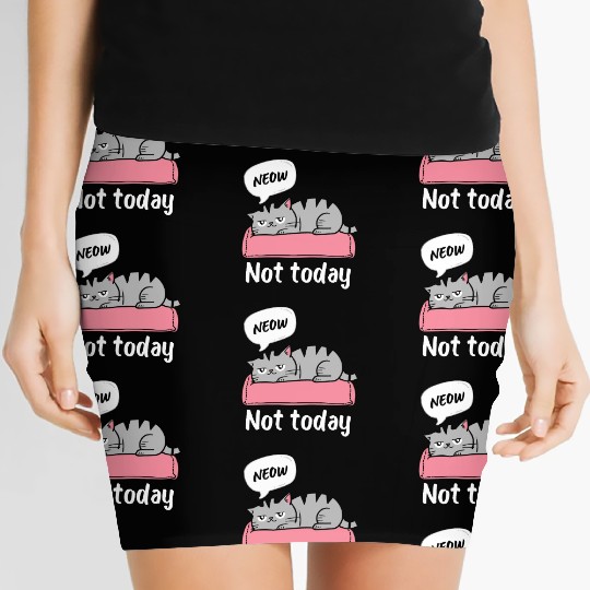 Funny Lazy Bored Cat | For Cat Mom Cat lovers Women's Mini Skirts