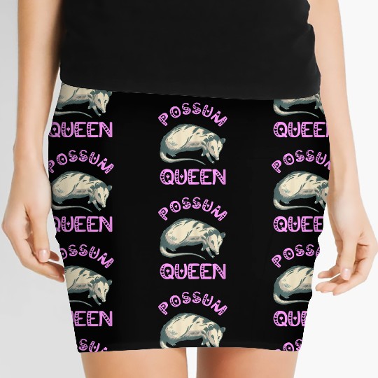 Possum Queen Cute Opossum Lover Funny Women's Mini Skirts