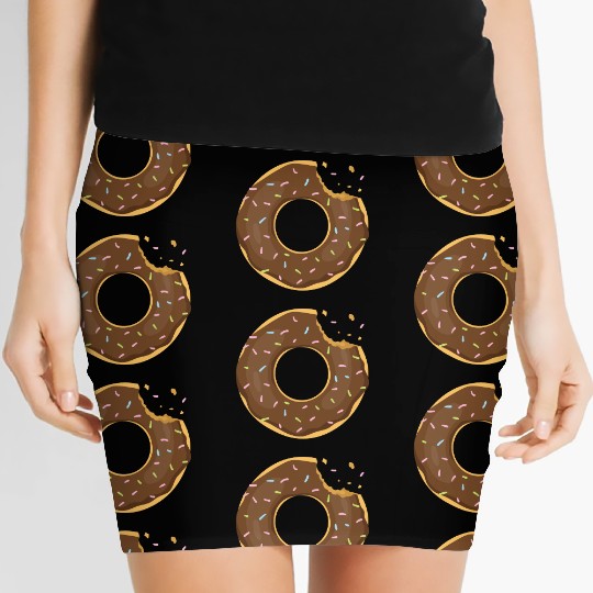 Cool Donut Halloween Doughnut Costume Candy Women's Mini Skirts