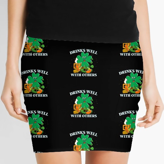 Drinks Well With Others St. Patrick's DayT-Women's Mini Skirts