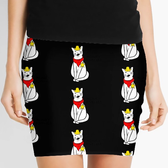 meowdy cat partner Women's Mini Skirts