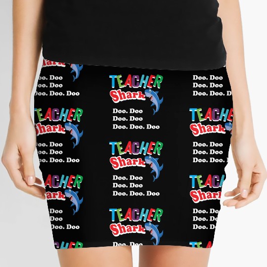 Teacher Women's Mini Skirts Preschool Teacher Shark Funny
