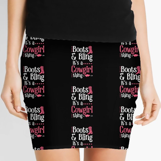 Boots And Bling It's A Cowgirl Thing Women's Mini Skirts