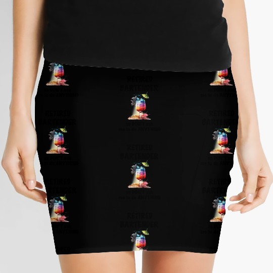 Retired Bartender Vacation Tropical Cocktail Women's Mini Skirts