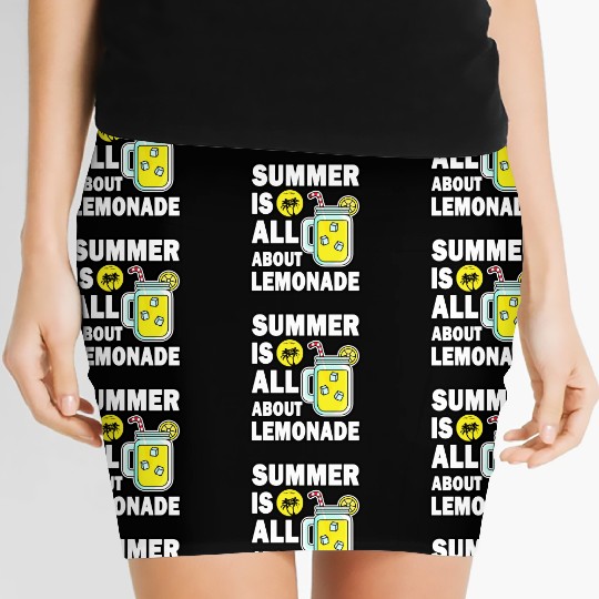 Lemonade Lover Summer Quote Women's Mini Skirts