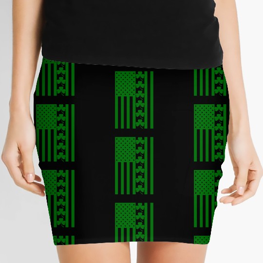 St Patricks Day American Flag Women's Mini Skirts