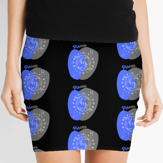 Underwater Dreams: A Minimalist Pisces Design Women's Mini Skirts