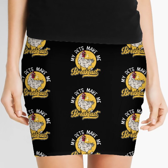 Chicken Farmer Chicken Whisperer Farm Animal Women's Mini Skirts