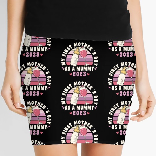 Mother's Day First Mother's Day 2023 Retro Vintage Women's Mini Skirts
