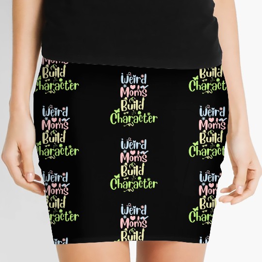 Groovy Weird Moms build character Women's Mini Skirts