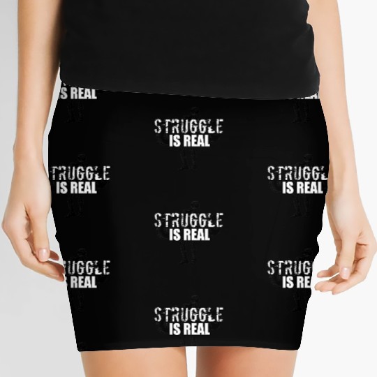 Struggle Is Real - BLACK Women's Mini Skirts