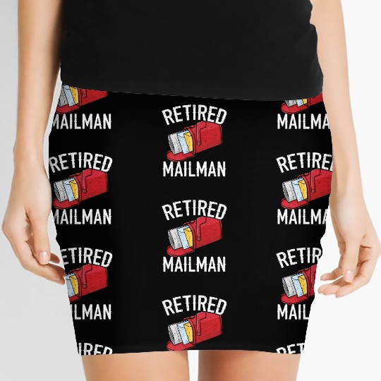 Retired Mailman Delivery Mail Escort Retirement Women's Mini Skirts