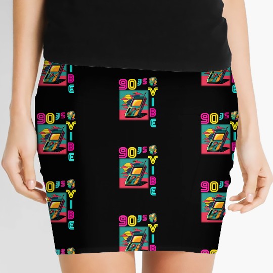 90s Vibe - I Love The 90s - Retro 90s Neon Women's Mini Skirts