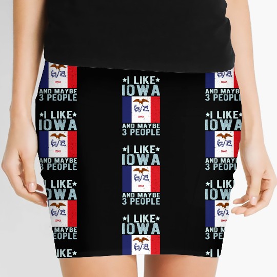 Iowa Flag US State Women's Mini Skirts
