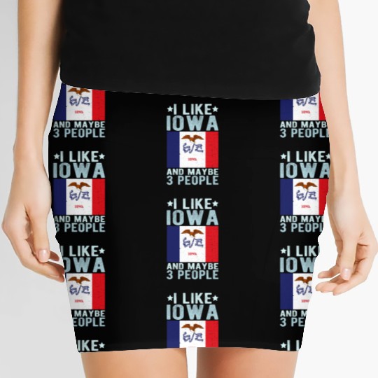 Iowa Flag US State Women's Mini Skirts