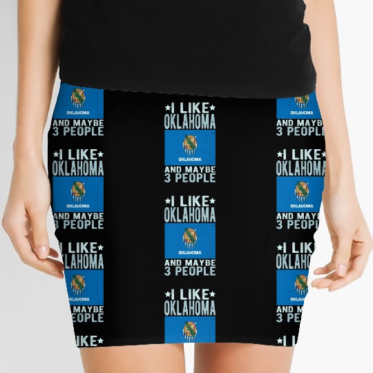 Oklahoma Flag US State Women's Mini Skirts