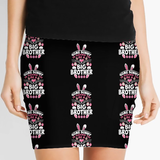 Some Bunny Is Going To Be A Big Brother Easter Day Women's Mini Skirts
