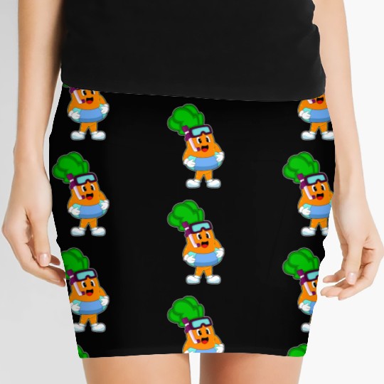 Carrot Swimming Lifebuoy Women's Mini Skirts