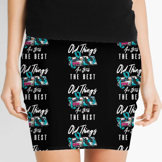 Antiquing Vinyl Cassette Music Vintage Lover Women's Mini Skirts