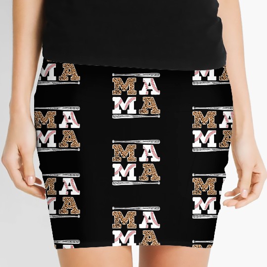 Baseball Mama Baseball Player Mothers Day Women's Mini Skirts