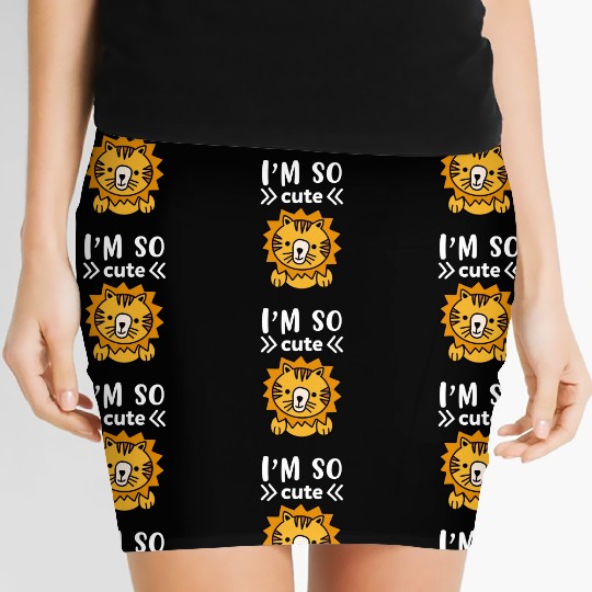I m So Cute Lion Children Lion Women's Mini Skirts