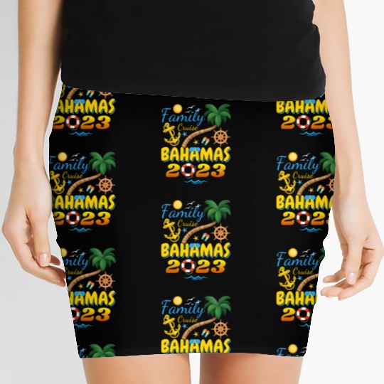 Family Cruise The Bahamas 2023 Matching Group Women's Mini Skirts