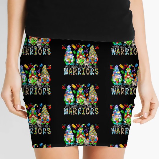 Autism Teacher Of Warriors Women's Mini Skirts