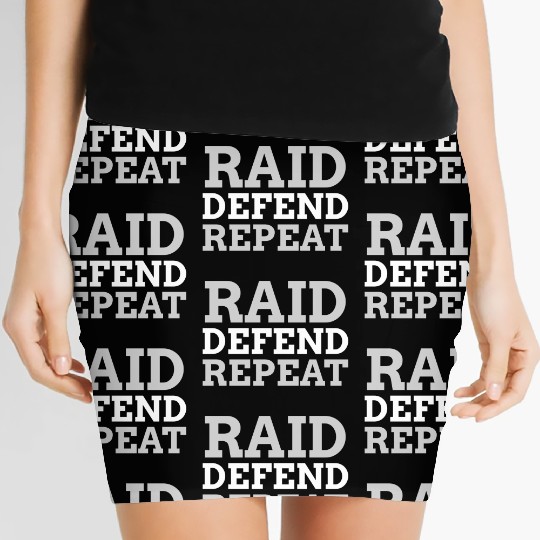 Raid Defend Repeat | Kabaddi Sport Women's Mini Skirts