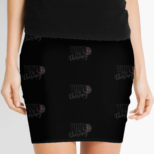 Vinyl is my Therapy Vinyl Record Music Women's Mini Skirts