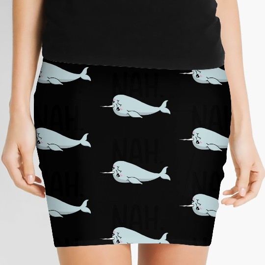 Procrastinating Narwhal Lover Aquatic Animals Women's Mini Skirts