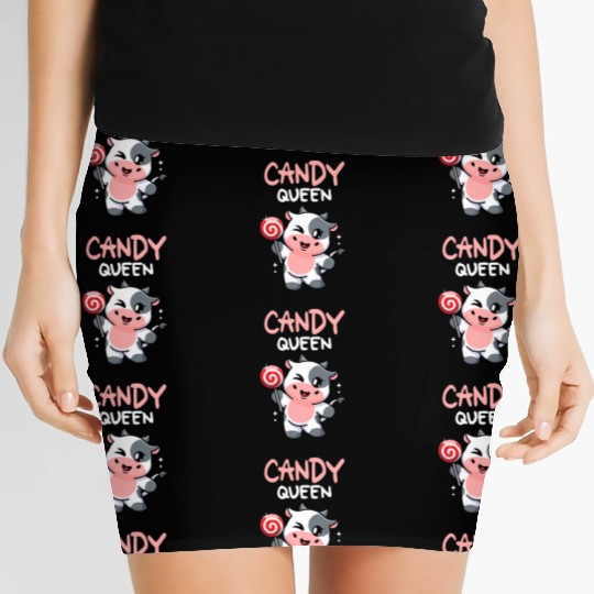 Candy Queen I Lollipop I Cow I Kids I Candy Women's Mini Skirts