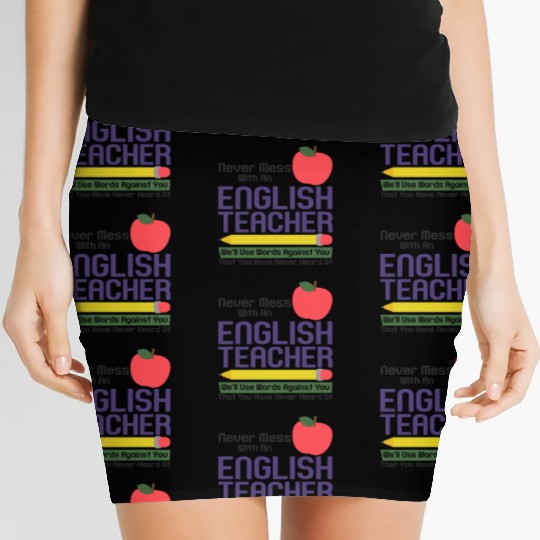 English Teacher Reading Books Vocabulary Grammar Women's Mini Skirts