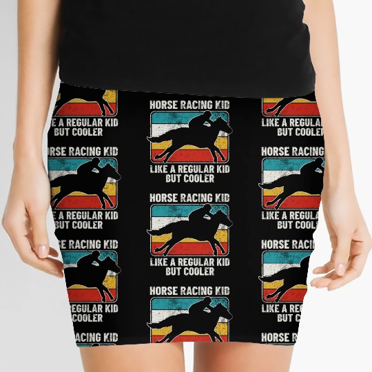 Horse Racing Kid Horse Racing Women's Mini Skirts