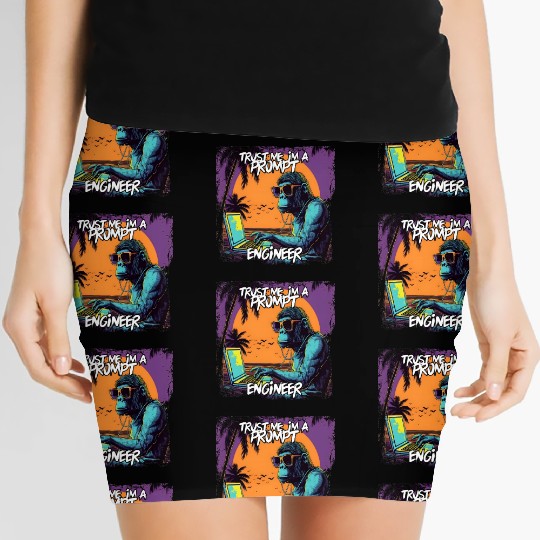 Trust me im a prompt Engineer Ape Women's Mini Skirts