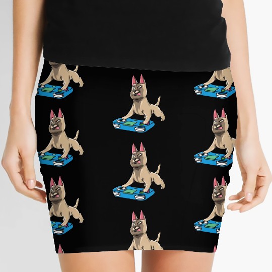 Belgian Malinois Gaming Kawaii Gamer Dog Lover Women's Mini Skirts