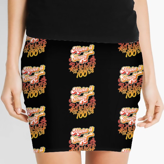 Math Teacher S Counting S Retro Psychedelic Women's Mini Skirts