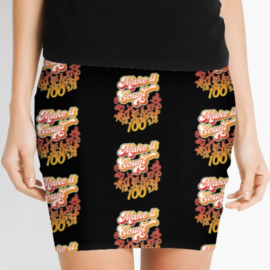 Math Teacher S Counting S Retro Psychedelic Women's Mini Skirts
