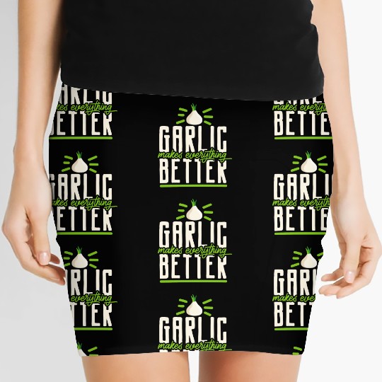 Garlic Garlic Cloves Garlic Lover Cooking Women's Mini Skirts